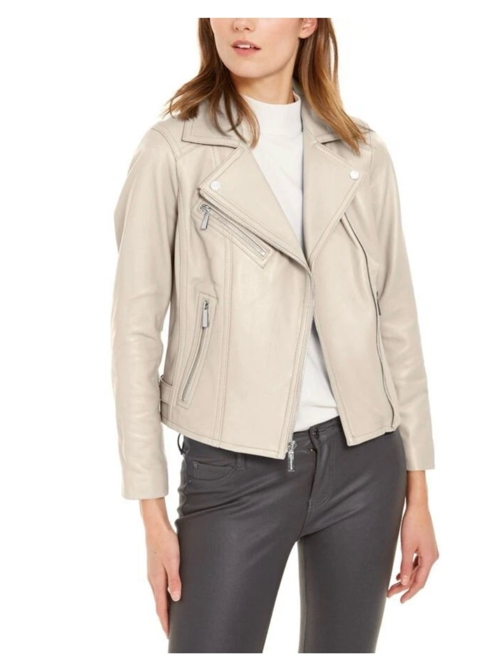 Michael Kors genuine Leather Moto Jacket